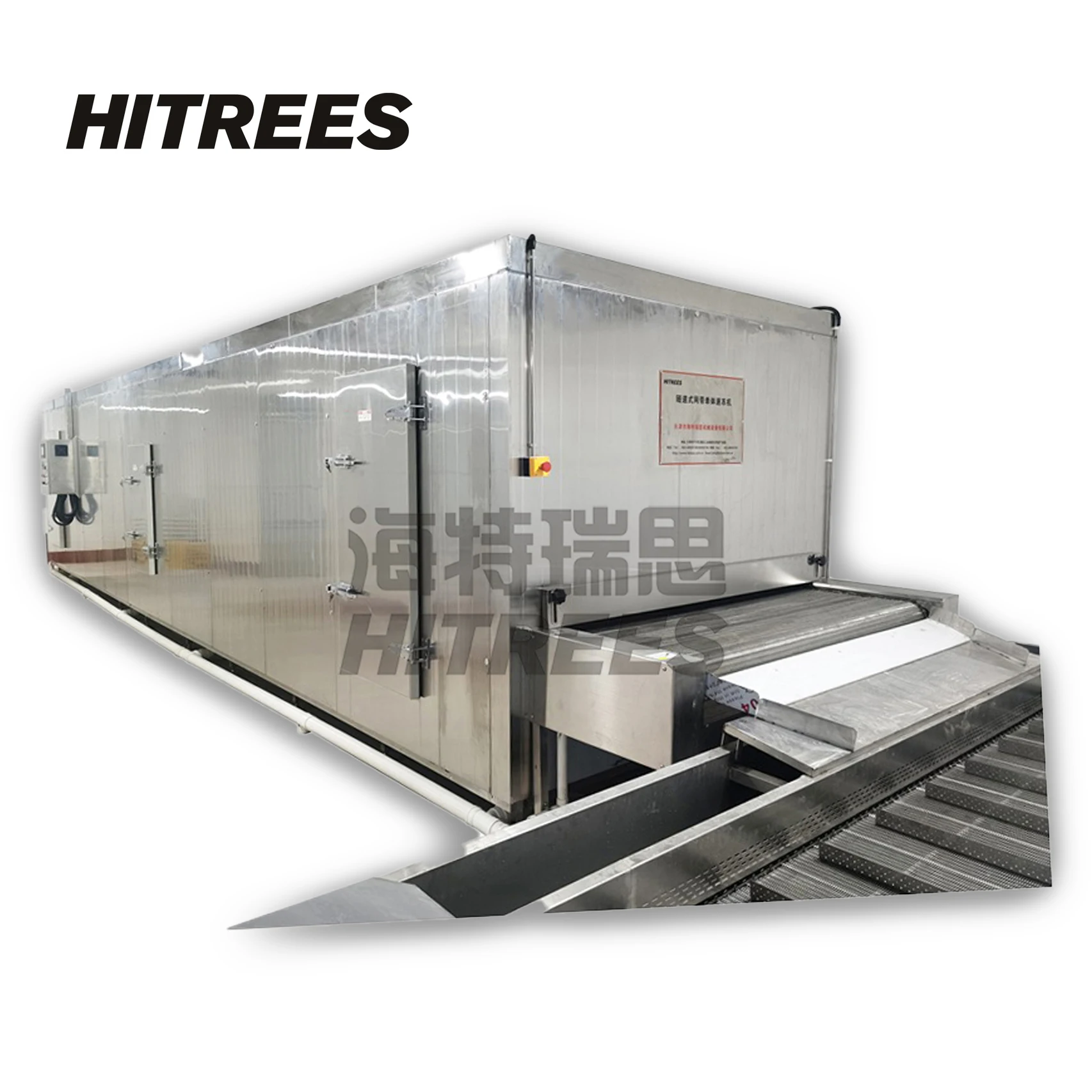 Tunnel Freezer Machine Blast Quick Freezing Seafood Meat Fruits