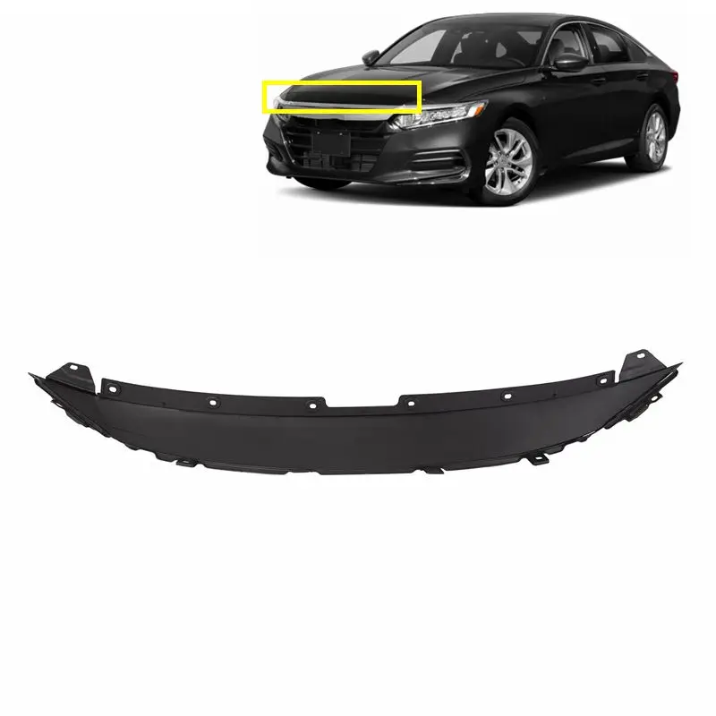 OEM auto parts replacement car spare parts front bumper upper grille black molding strip cover for Honda accord 2018-2020