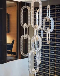 Zeal Lighting Bedside Nordic Modern Luxury Glass Ball Black Finish Round 4 Ring Pendant Light