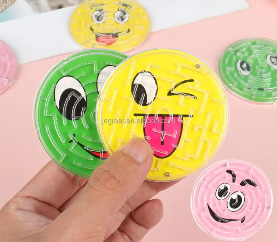 Mini Smile Face  Maze Puzzle Magic Intellect Ball for Children
