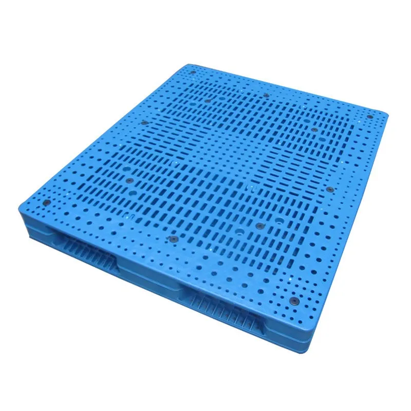 Strong Blue 1515 Heavy Duty HDPE Double Side Plastic Pallets Industrial Warehouse Shipping Euro Palette-ຜະລິດໂດຍ Plastico