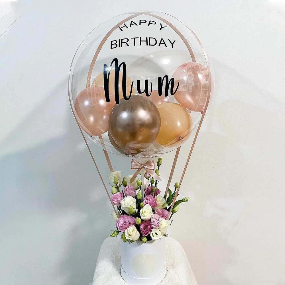 7 Supports à Ballons Réutilisables Pour Fête - Décorations Anniversaire Et Mariage - Hauteur Réglable