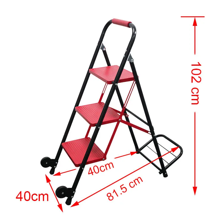 Multi-Purpose Warehouse Using Iron Ladder With Wheels 3 Ladder ...