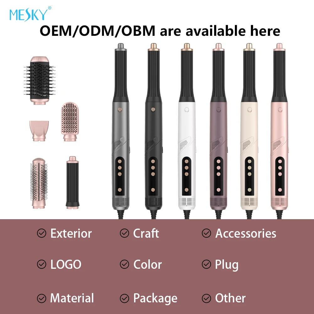 BLDC Foldable Auto Wrap Hair Styler Negative Ion Hot Hair Blower Dryer Brushless Styling Brush Multi Styler manufacture