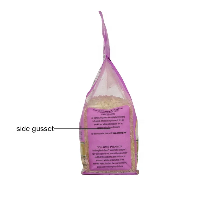 High Quality Food Product Type and Bag Packaging Classic Jasmine Rice Bag with Handle/plastic Rice Bag 1kg 3kg 5kg