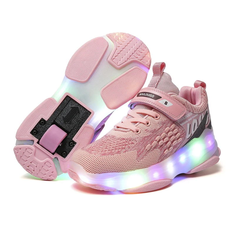 Encogimiento Viento Alegre Wholesale LED Kids Casual Running Sport Luminous Lighting Children Led  Shoes Para Ninos Zapatillas Con Luces Roller Skates From m.alibaba.com
