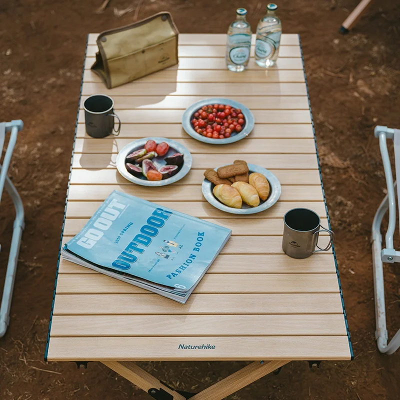 Naturehike Aluminiumslegering Egg Roll Bord Bærbar Utendørs Camping Piknik Sammenleggbar Bord