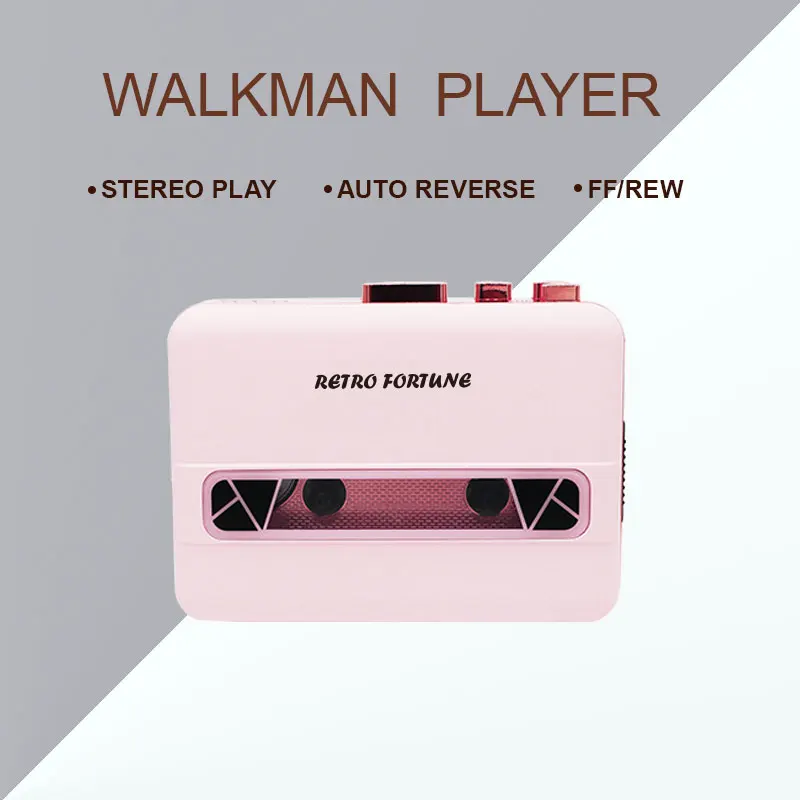 Pink Sony Walkman Cassette Tape Player with Speaker & ODM