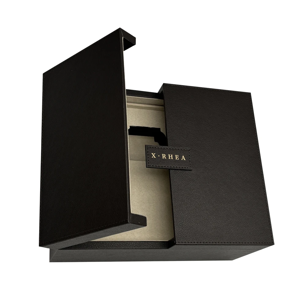 elegant box magnetic luxury double door 2 side opening packaging gift box logo with custom