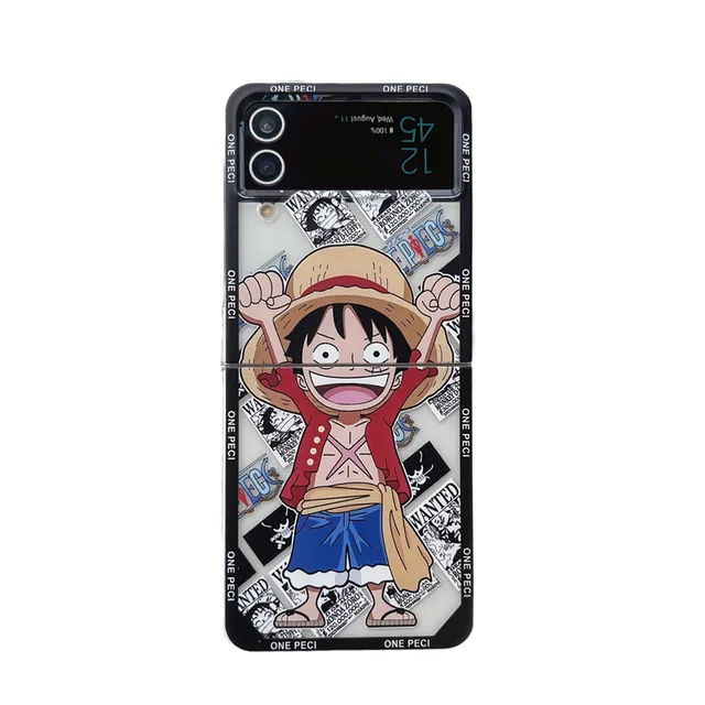 For Samsung Z Flip 6 mobile phone case cartoon Luffy anti-fall protective cover for Samsung Z Flip 5 4 3 phone case