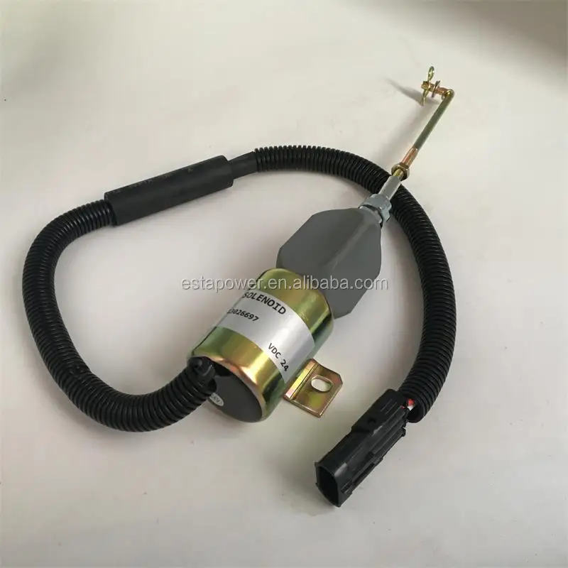 Diesel Stop Solenoid for Engine Parts 13026795 12V Shutdown Solenoid 13026697 24V for TD226B
