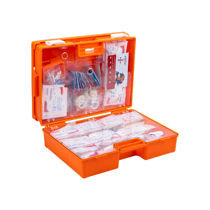 Medium Equip Wall Mounted Abs First Aid Kit for 50 Person for Office Workplace School Bus with Bracket and Internal Compartment