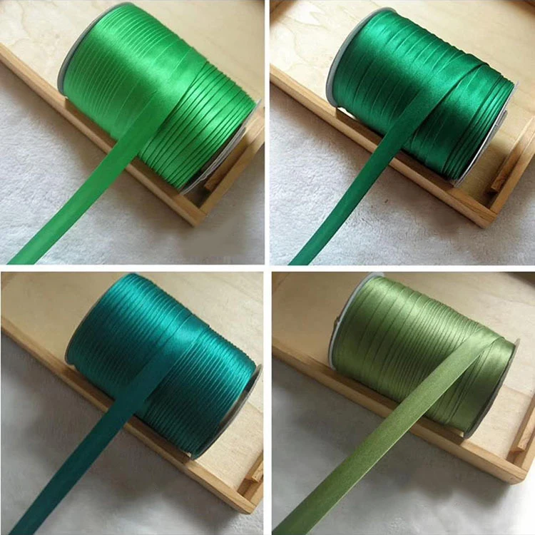 Custom Printed Double Fold Bias Tape Satin Polyester Bias Binding Tape