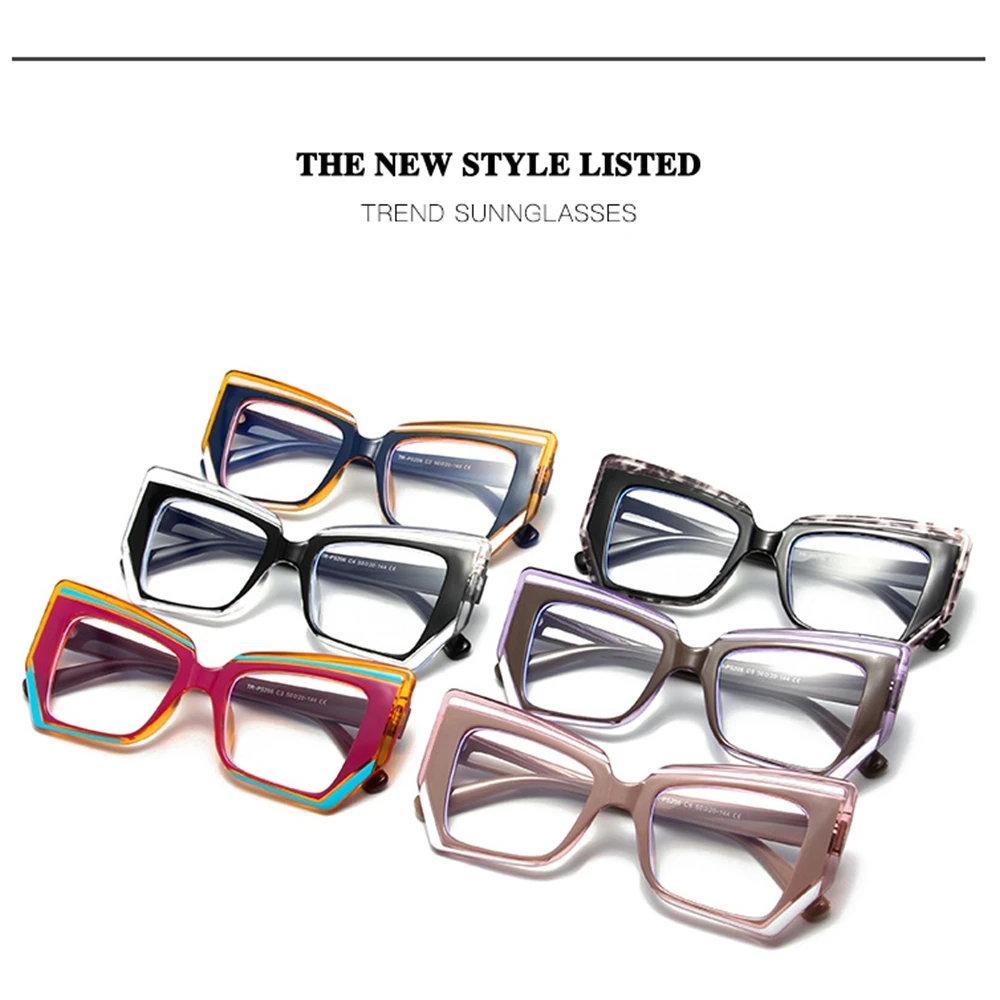 Ready Stock Classic Eyeglasses Retro Frame Handmade Acetate Clear Lens
