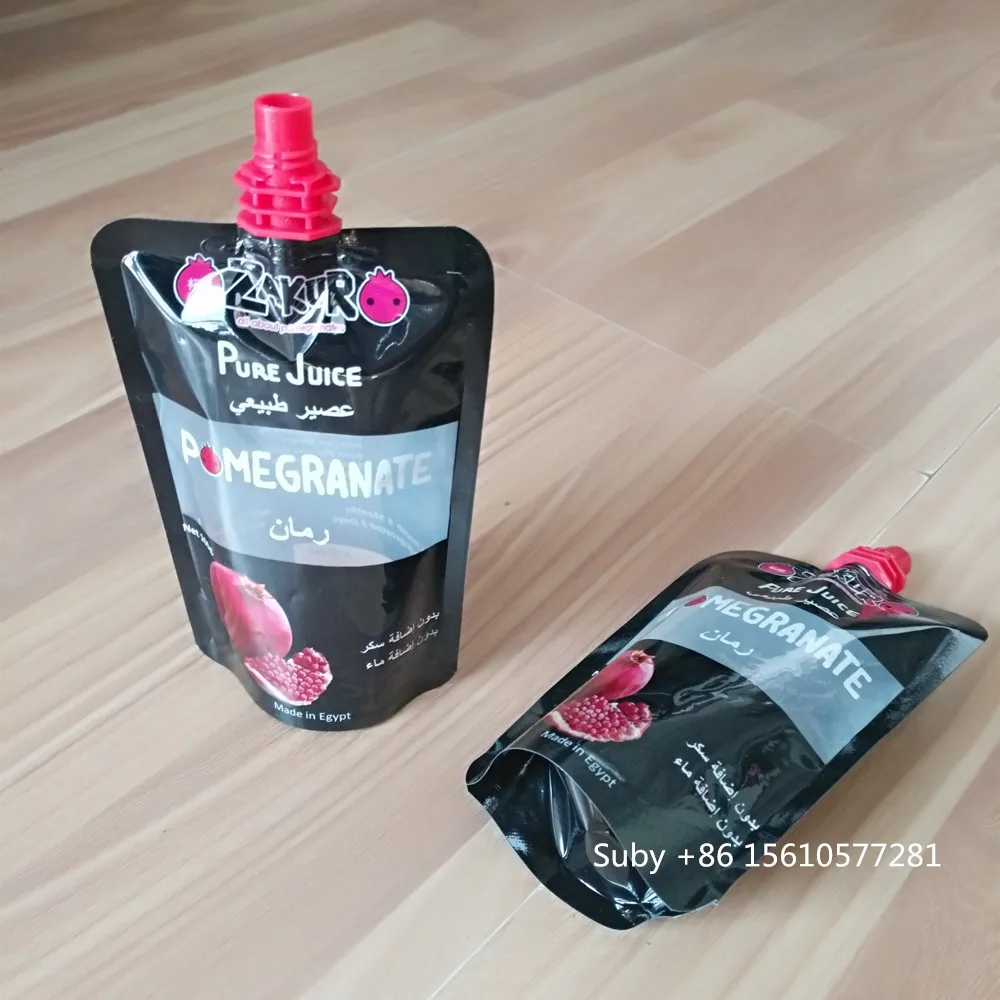 Stand up 180ml 250ml Bubble Tea Milk Coffee Plastic Drink Packaging Bag Spout Pouch