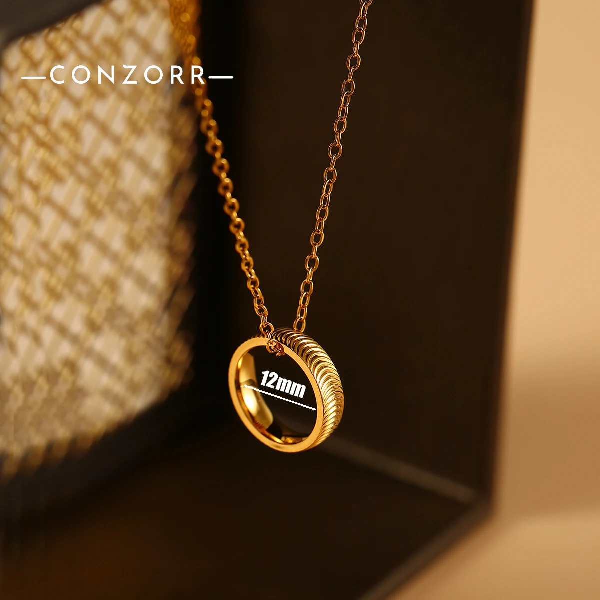 Titanium Steel Cateye Pendant Necklace