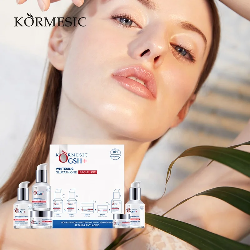 Private Label KORMESIC Whitening Glutathione Facial Kit  Nourishing&Whitening and Lightening Repair