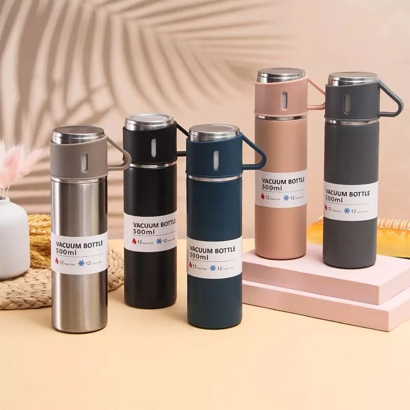 Insulated Thermos Bottle Vacuum Flask Water Bottle Mug Tumbler Gift Set ...