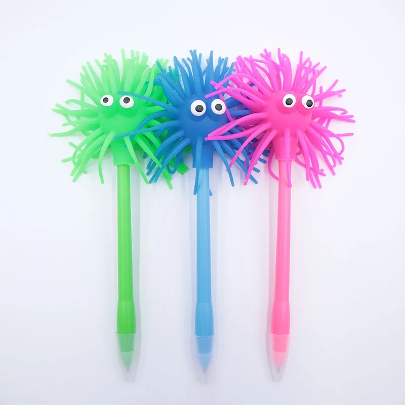 Creative Stationery TPR Decompression Material Ballpoint Pen Cartoon Toy Pen Christmas Gift Pen for Kids
