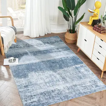 Machine Washable Home Decor Carpets And Rugs For Living Room And Bedroom/ Abstract Geometric Carpet