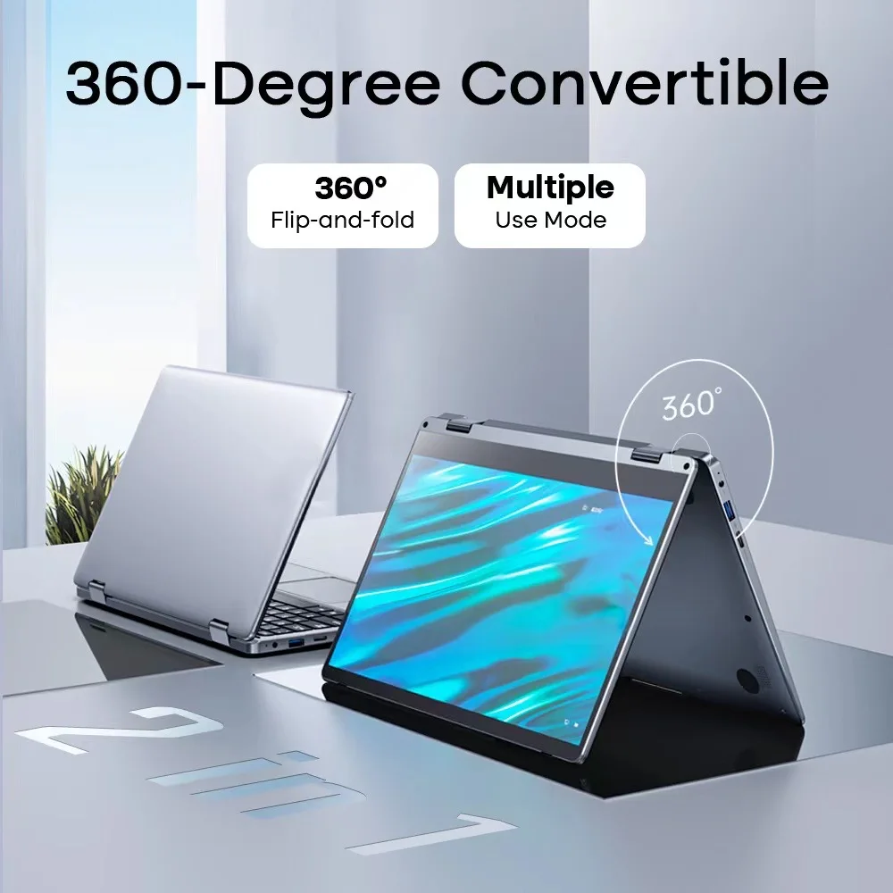 Custom Portable Mini Notebook PC 11.6 Inch Yoga Touch Screen Windows 11 Touchscreen 1TB SSD Intel N4020 Education Pocket LAPTOP