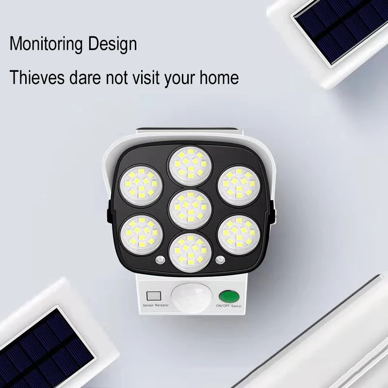 Outdoor Ip65 Waterproof Simulation Monitoring Security Wall Lamp 77 Led ...