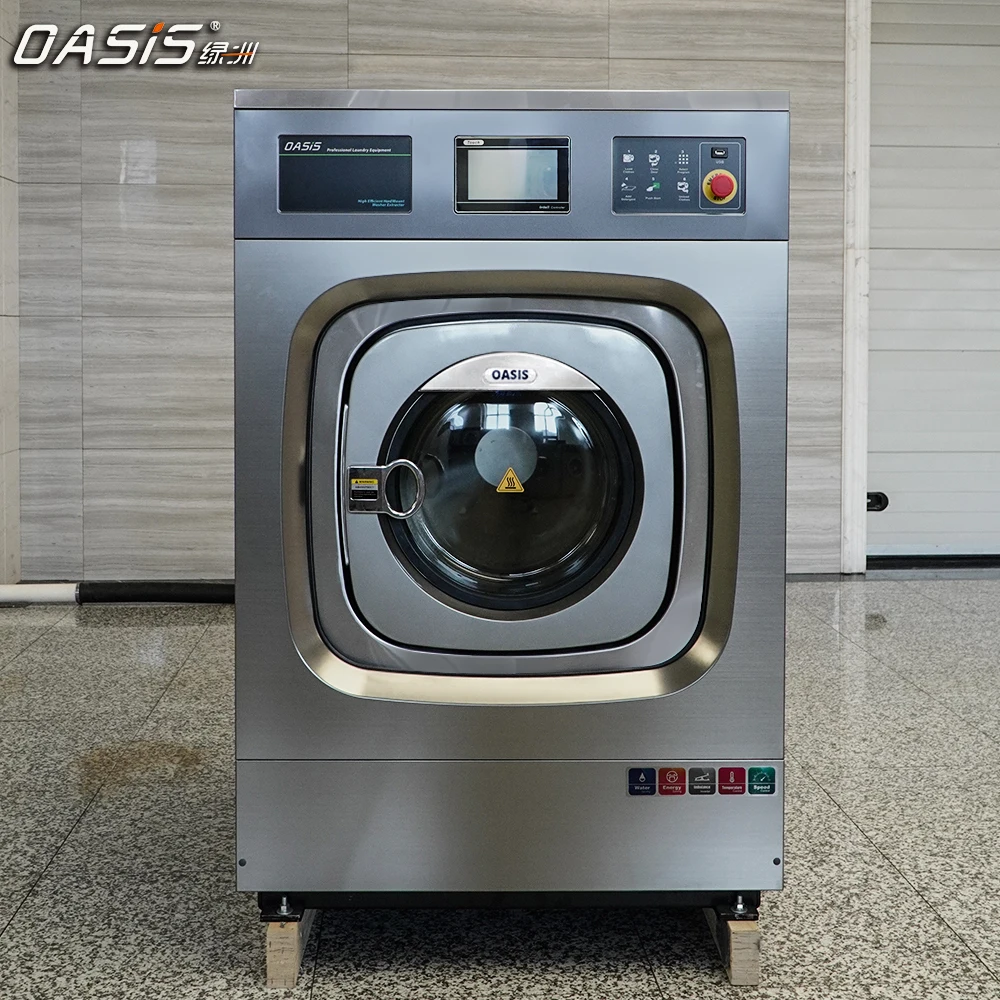 Oasis Stainless Steel 15kg 20kg Fully Automatic Industrial Laundry Machine Commercial Washer Extractor Equipment