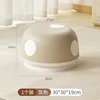 Mushroom-shaped stool [Polka dot gray shoe changing stool]
