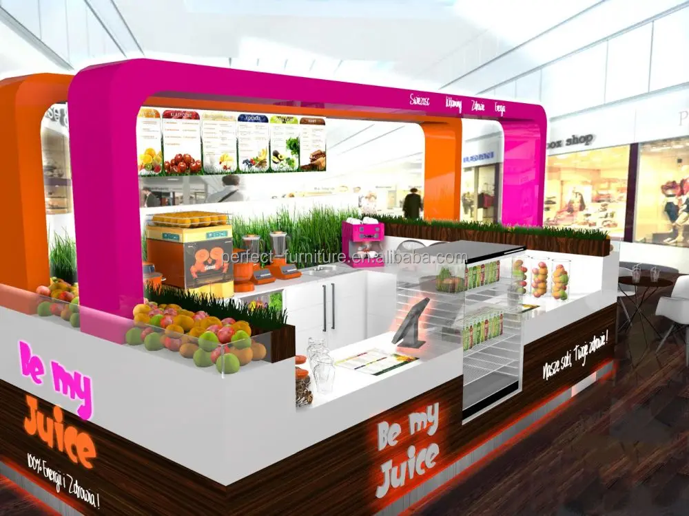 Fresh Fruit Juice Kiosk Design New Food Juicy Drinks Booth
