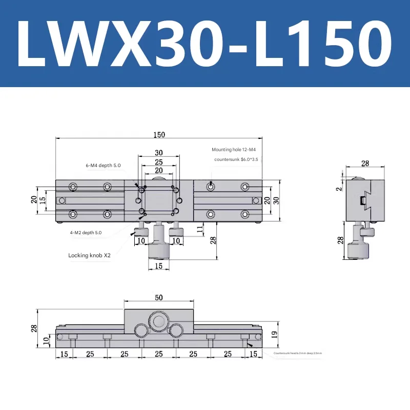 XDTLS80/100/150/200 Milling Manual Slot Translation Stage X-Axis Long Stroke E-EIM01 Precision Sliding Table Add More Brand 1 supplier