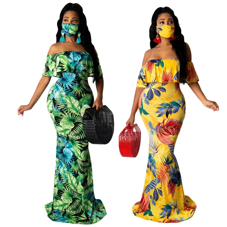 Fashion Maxi Ruffle Dresses 