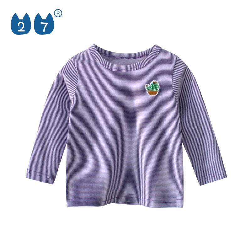 Модные Повседневные хлопковые футболки с длинными рукавами хорошего качества для маленьких мальчиков