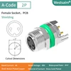 M8-A-2 hembra recta con soporte
