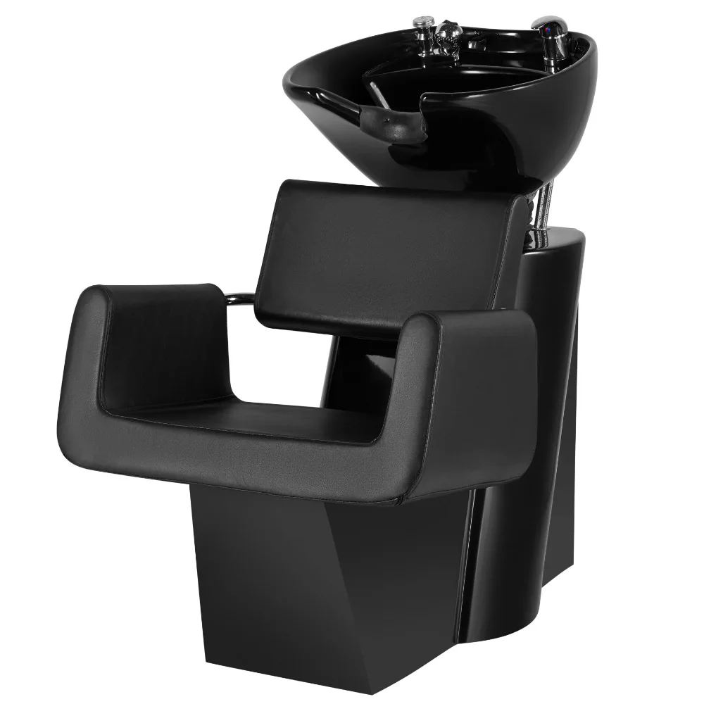 Black Comfortable Backwash Shampoo Bowl Simple Type Hair Washing