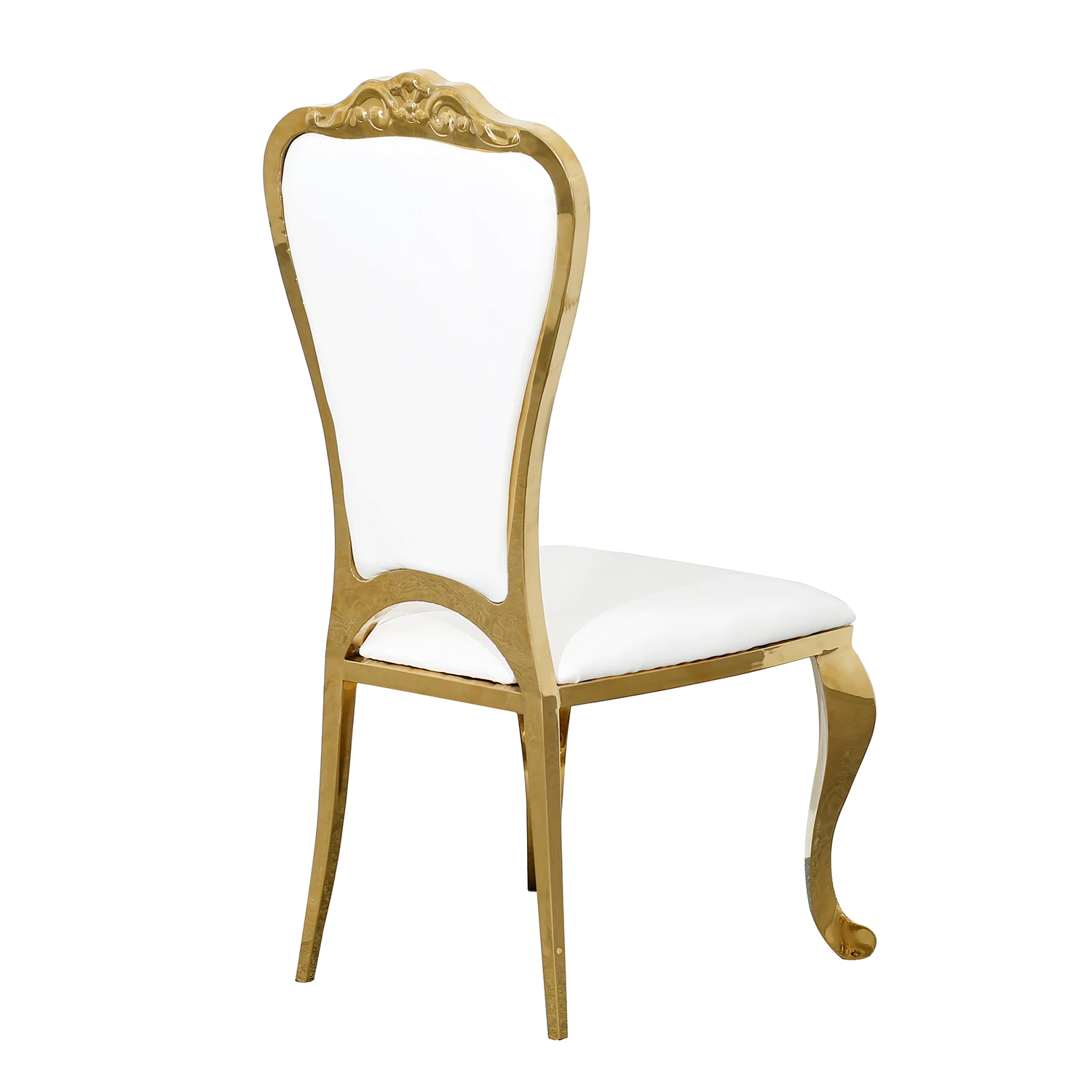 Royal Style Gold Crystal Button Back Wedding Golden Gold New Design Stainless Steel Bar Chair