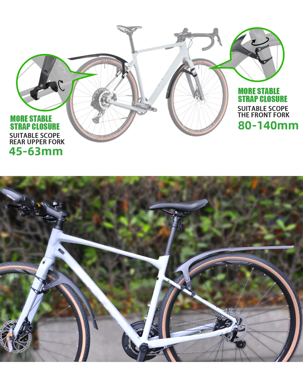 RBRL Quick Release Bike Mudguard Special for Gravel Bike Bicycle Fenders Cycling Accessories