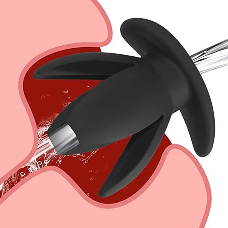 anal tunnel plug video Hollow Tunnel Silicone Flared Expanding Butt Plug Stretcher Waterproof Ass  Anchor, Four Petal-Shaped Anus Dilator Adult Sex Toys
