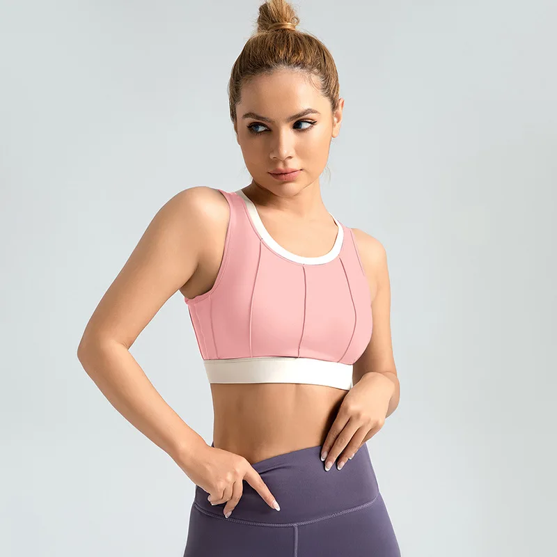 Vrouw Fitness Sport Veste Yoga Top Women Running Bra Gym Outdoor Quick Dry Tank Crop De Trend Zomer Nieuw Rugloos Hoog Yoga Vest