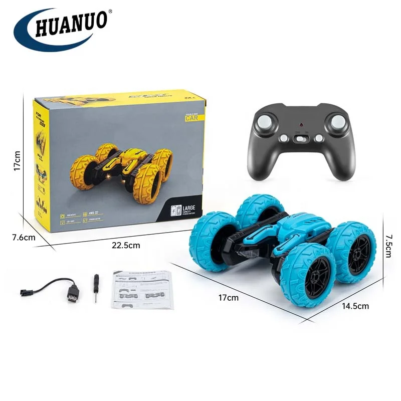 Double Sided Rc Car 2.4GHz 4WD Butterfly Swing Arm Rotating Rc Stunt Twist Car Toys with Lights&Music
