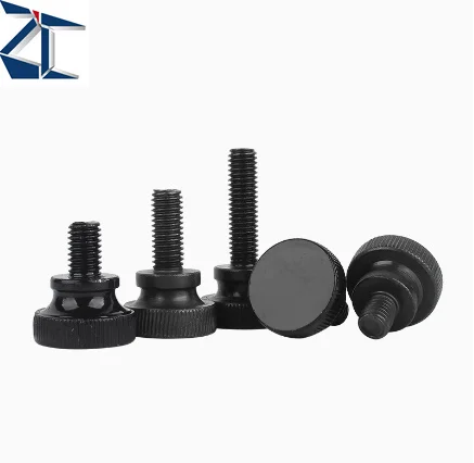 Exclusive Offer Black Steel Knurl High Step Head Hand Tighten Thumb Screw M3 M4 M5 M6 Curtain Wall Glass Lock Thumbscrew Adjust