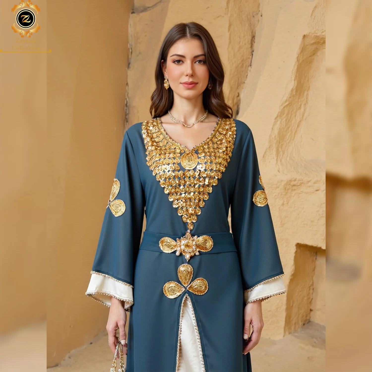 Zaynab Eid Jalabiya New Designs Saudi Arabia Abaya Wholesale New Arrival Dubai Dress Luxury Fashion Jalabiya