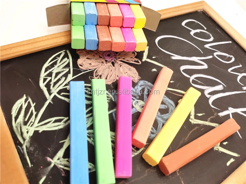 Прямая продажа с фабрики OEM для обучения/уличная живопись для детей 12 шт цветной квадрат беспыльный мел