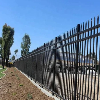 America 6 Foot 3x3 Metal Garden Iron Fence Panels Outdoor Metal Steel ...