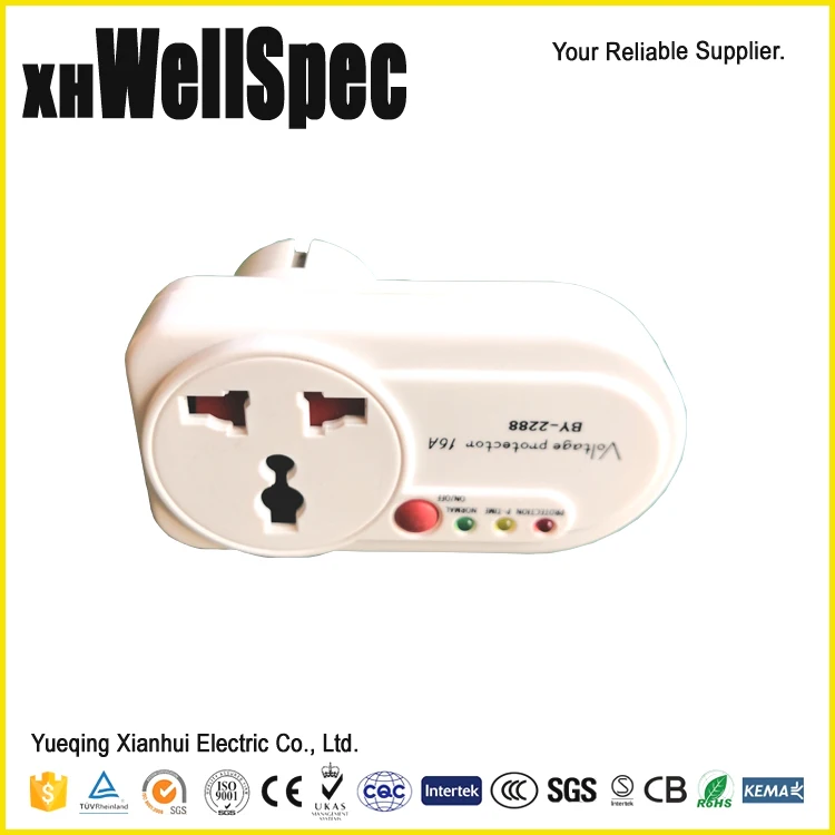 220v Over Voltage Protector Ac Voltage Stabilizer Din Rail EU Socket