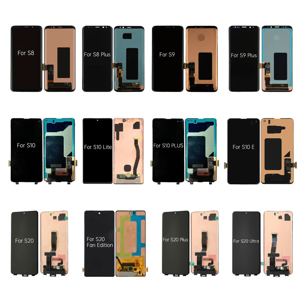 Factory Display Screen Digitizer Touch Complete Lcd Screen Original for Samsung Galaxy S7 8 9 10 21 Edge Note 8 9 10 20 Ultra HN