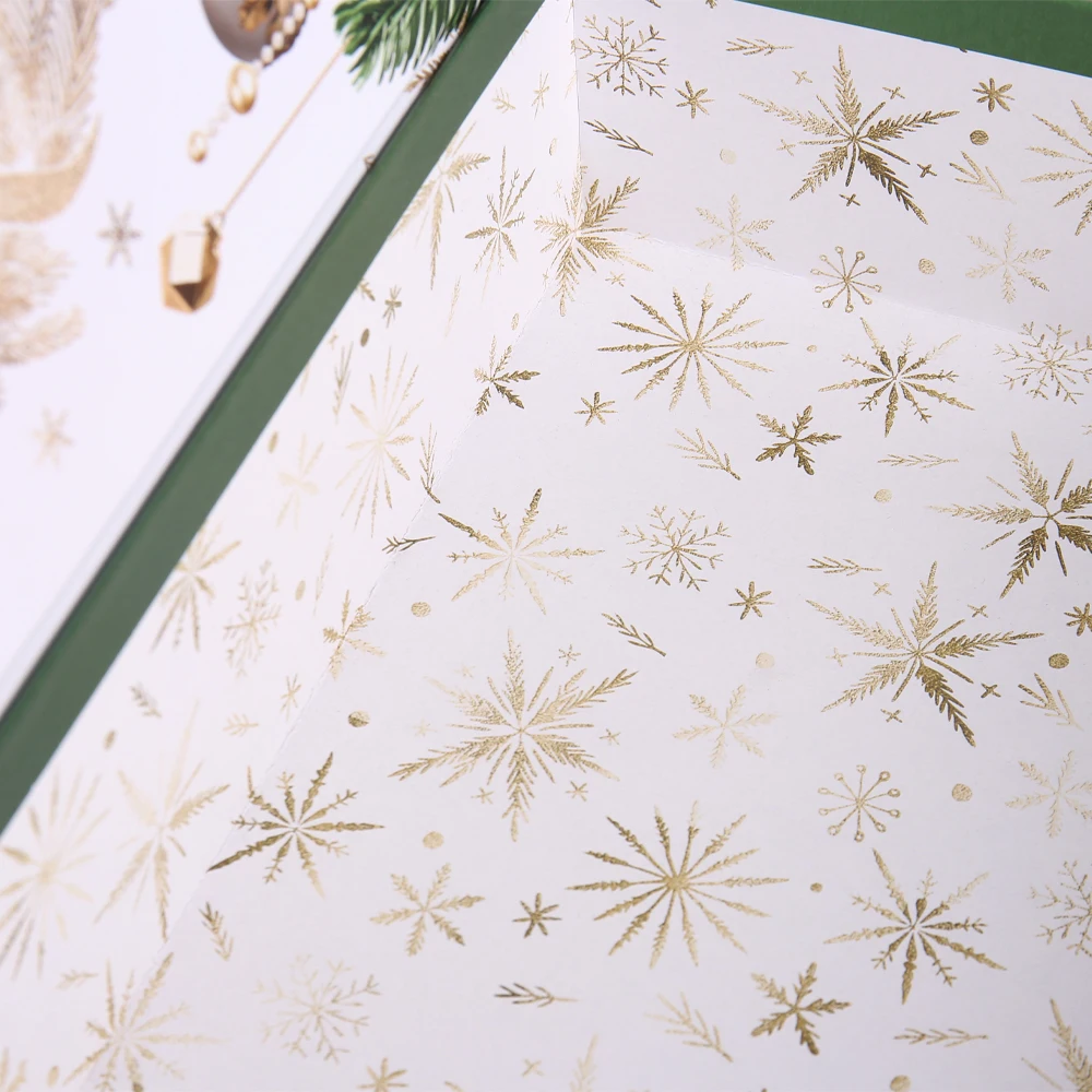 product customizable book style christmas paper gift box full color printing  matte film gold embossed festive packaging-7