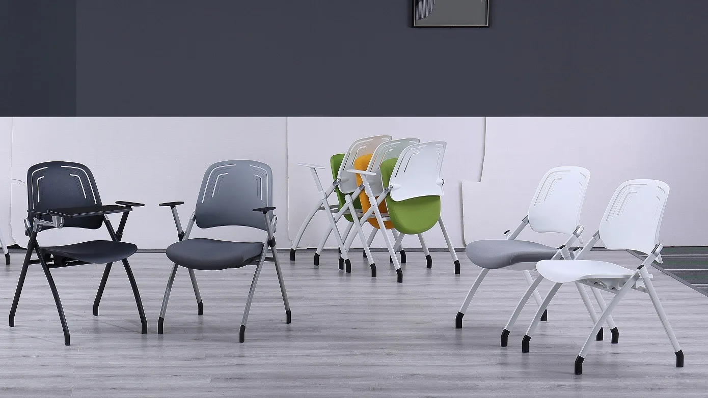 Ergonomic Plastic Conference Room Folding Chair Stackable Foldable ...
