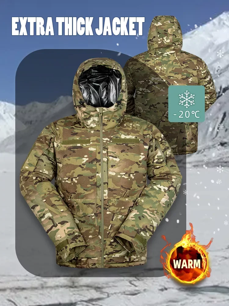 2022 Tactical Jacket Hiking Parka Waterproof Warm Men's Hooded ...