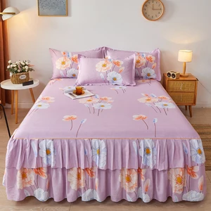 High Quality  Bed Sheets with Bed Skirt Duvet Cover Bed Sheet Bedding Set