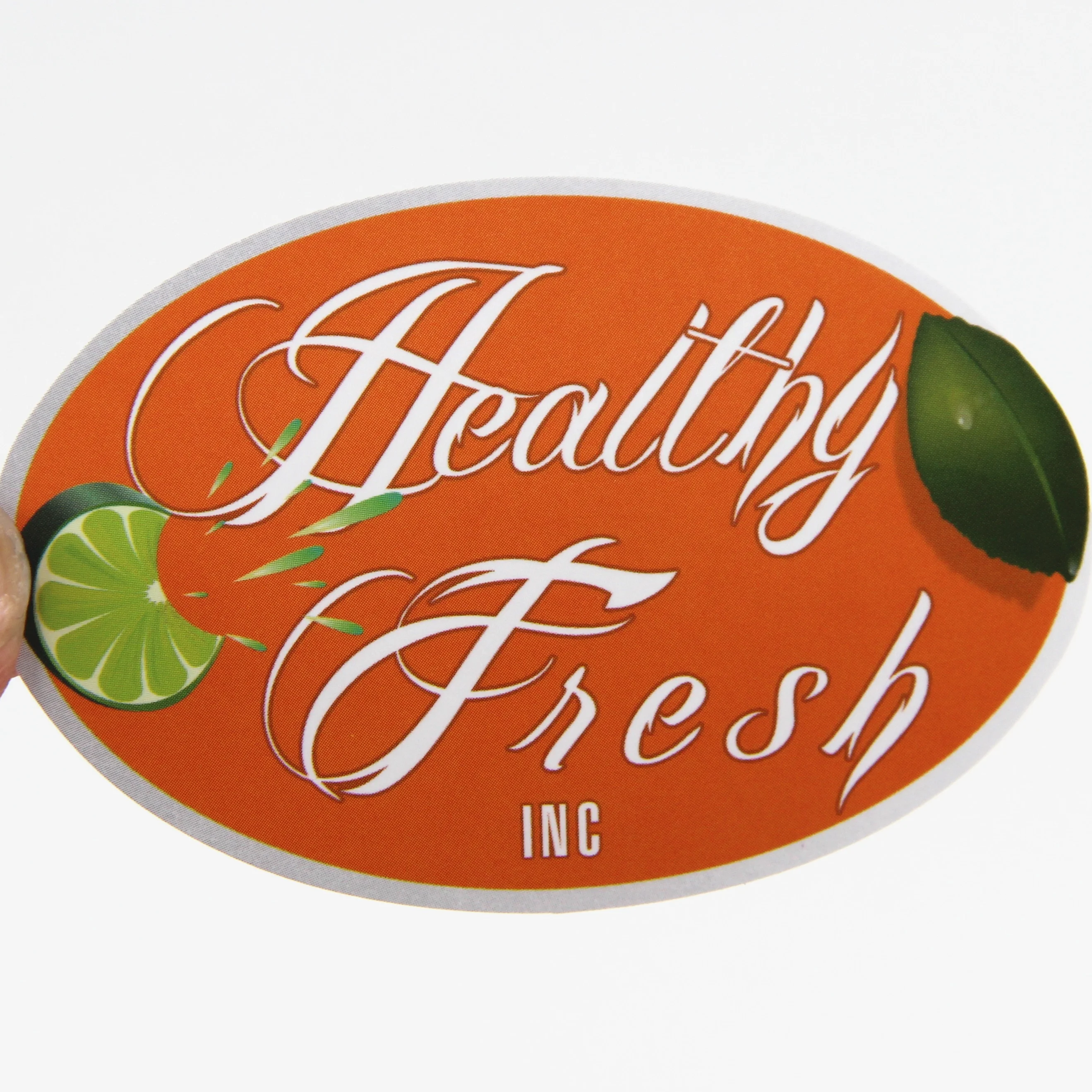 Customize Label Stickers Oval Label Waterproof Labels Adhesive Stickers in Rolls Matt Sticker for Food Package